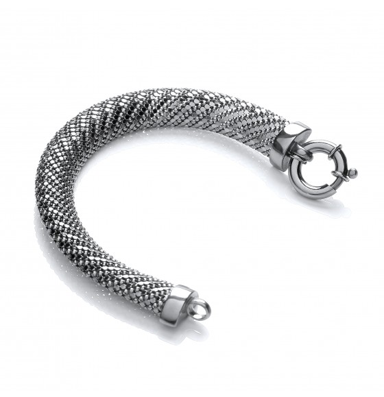 Yasmine Ruthenium Plated Bracelet