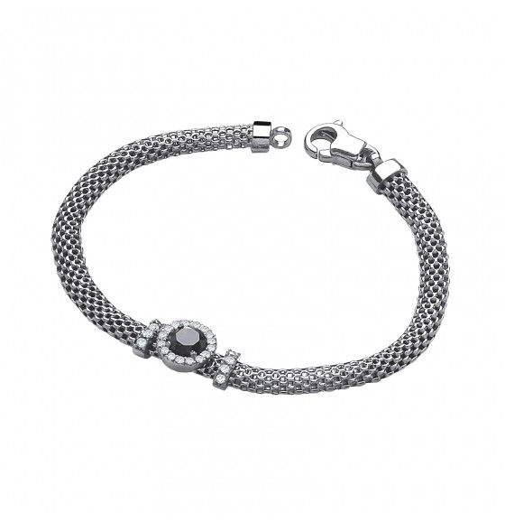 Fleur Ruthenium Plated Bracelet