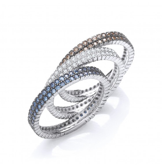 Antonia Three Colour Ring Set
