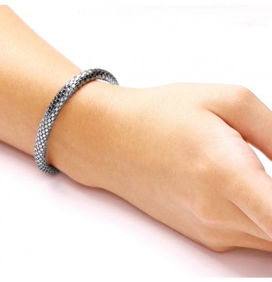 Sasha Ruthenium Plated Silver Bracelet