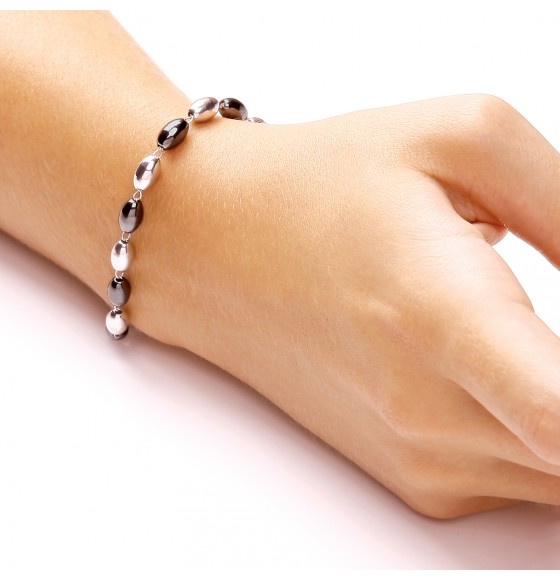Ashanti Silver and Ruthenium Bracelet