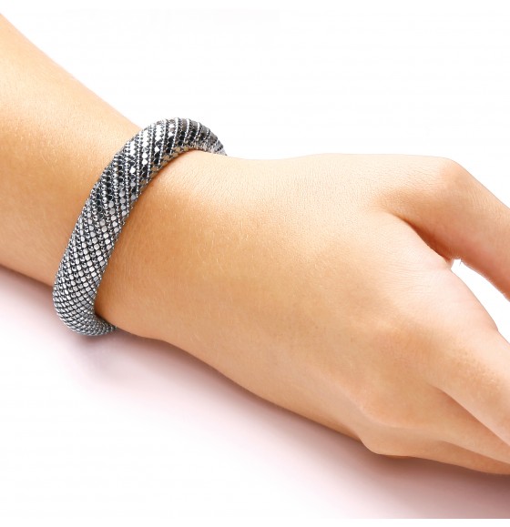 Yasmine Ruthenium Plated Bracelet