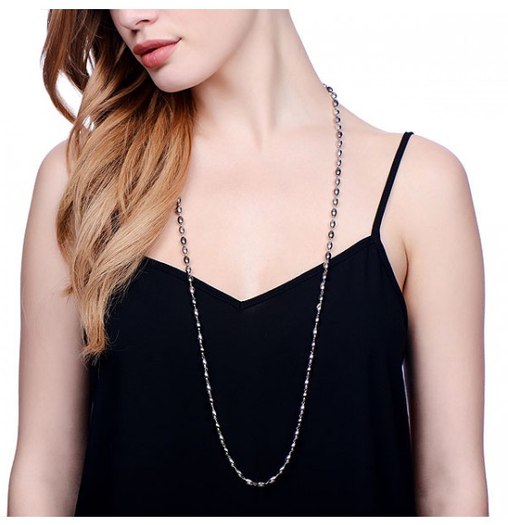 Ashanti Silver and Ruthenium Necklace