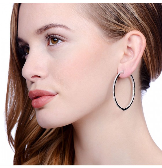 Sienna Large Round Hoops 