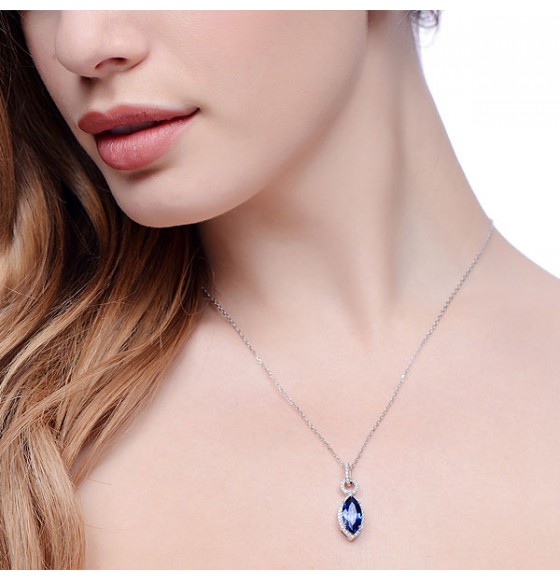 Caroline Blue Pendant