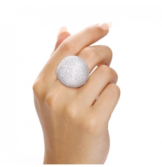  Valentina Clear Cocktail Ring 