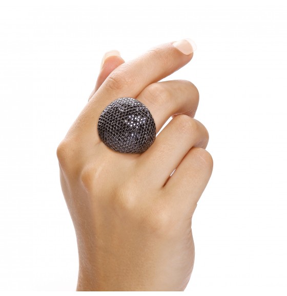  Valentina Black Cocktail Ring 