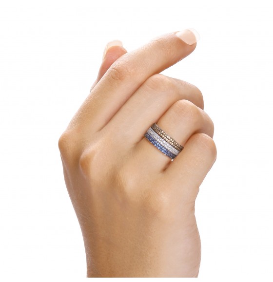 Antonia Three Colour Ring Set
