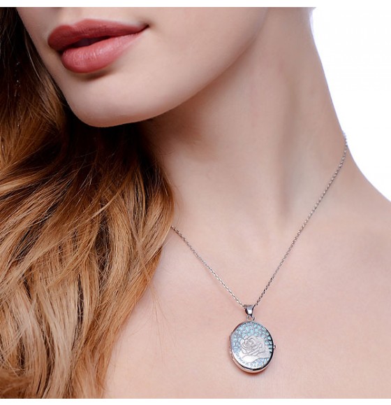 Alice Rose Blue Locket